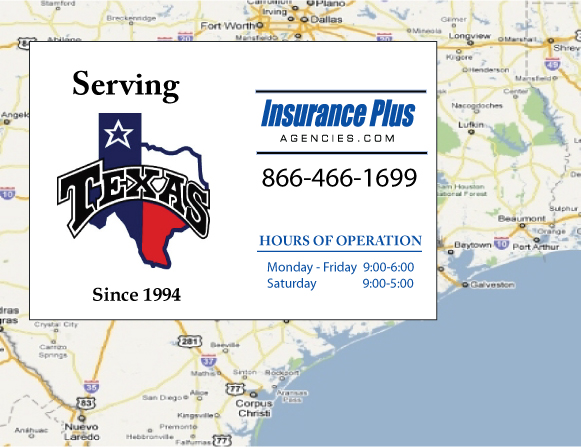 Insurance Plus Agencies of Texas (432) 363-5931 is your Progressive Car Insurance Agent in Thorntonville, Texas